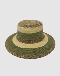 Jacaru - Jacaru 1752 Striped Wide Brim Hat