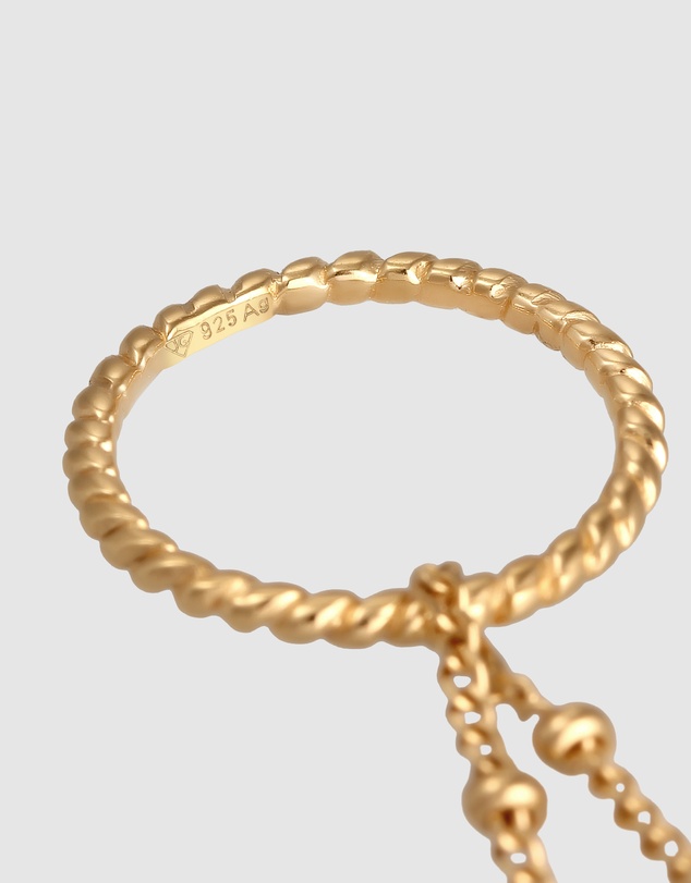 Elli Jewelry - Open Circle Pendant Necklace in Gold-Plated 925 Silver