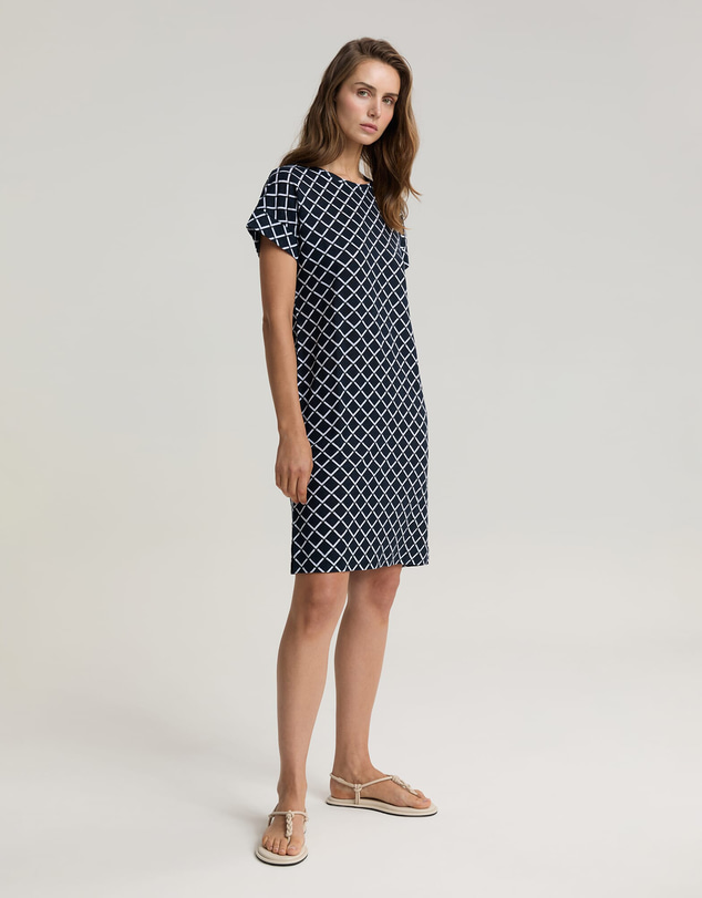 Sportscraft - Geo Print Linen Mini Dress