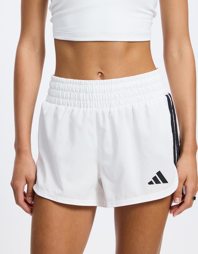 adidas Performance - Pacer Workout Woven High Rise 3 Inch Shorts