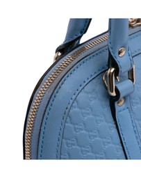 Pre-Loved by Azura Reborn - Pre-Loved gucci Leather Top Handle Bag with Zip Closure and Adjustable Shoulder Strap