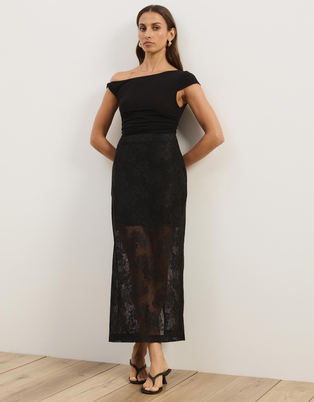 Atmos&Here - Camille Lace Midi Skirt