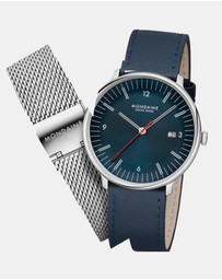 Mondaine - Mondaine Doppio 41mm Vegan Leather Watch Set