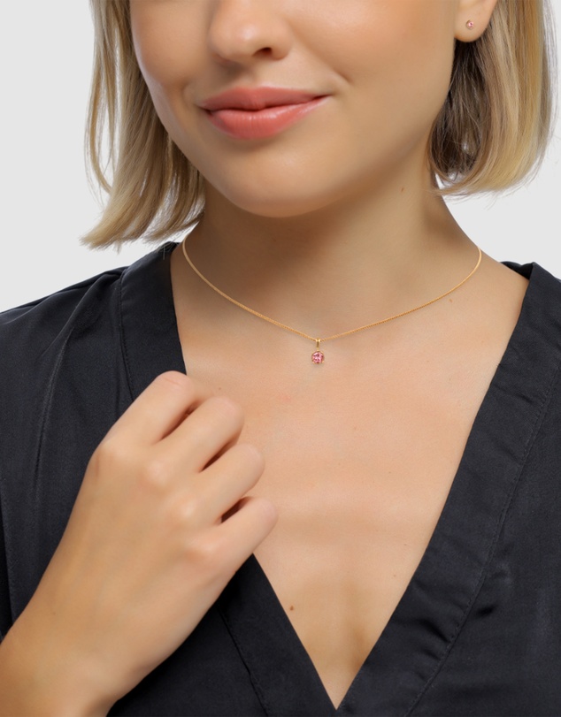 Elli Jewelry - Jewelry Set Crystal 925 Sterling Silver Gold-Plated