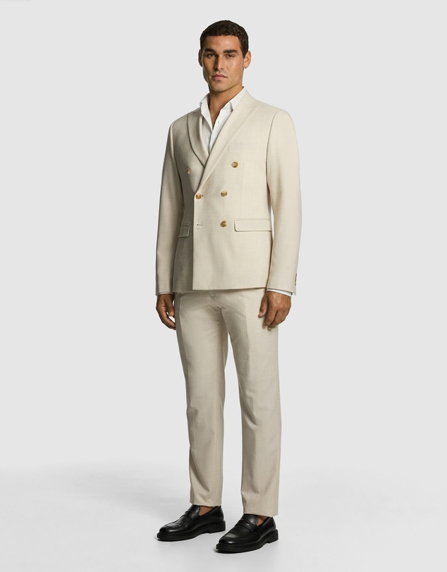 yd. - Koda Slim Fit Double Breasted Stretch Suit Jacket