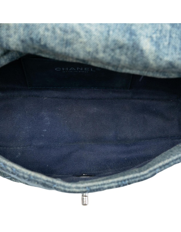 Pre-Loved by Azura Reborn - Pre-Loved Medium Embroidered Denim Camellia Flap