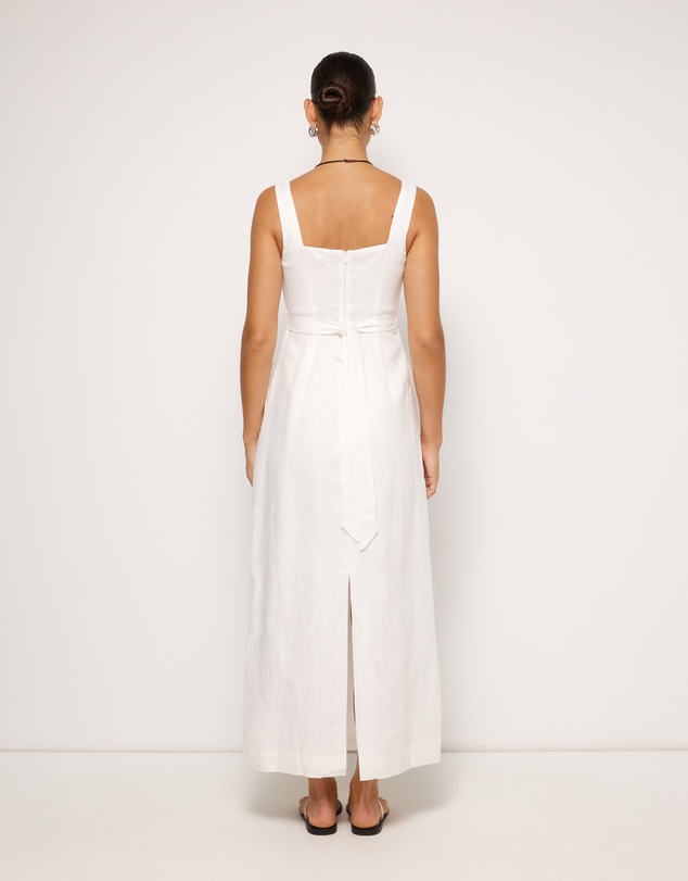 AERE - Kaili Linen Square Neck Maxi Dress
