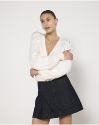 Cirkular - Pre-Loved - Oroton Denim Pleat Skirt