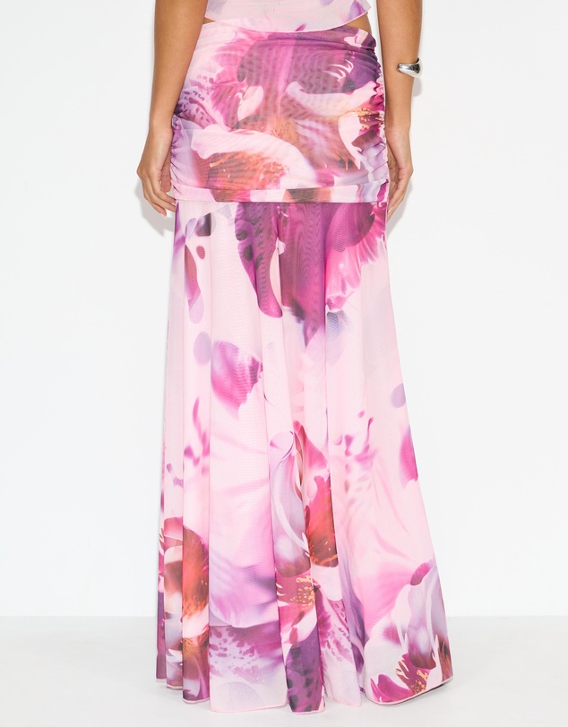 Dazie - Heather Mesh Maxi Skirt