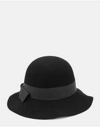 Morgan & Taylor - Julietta Wool Felt Cloche Hat in Black
