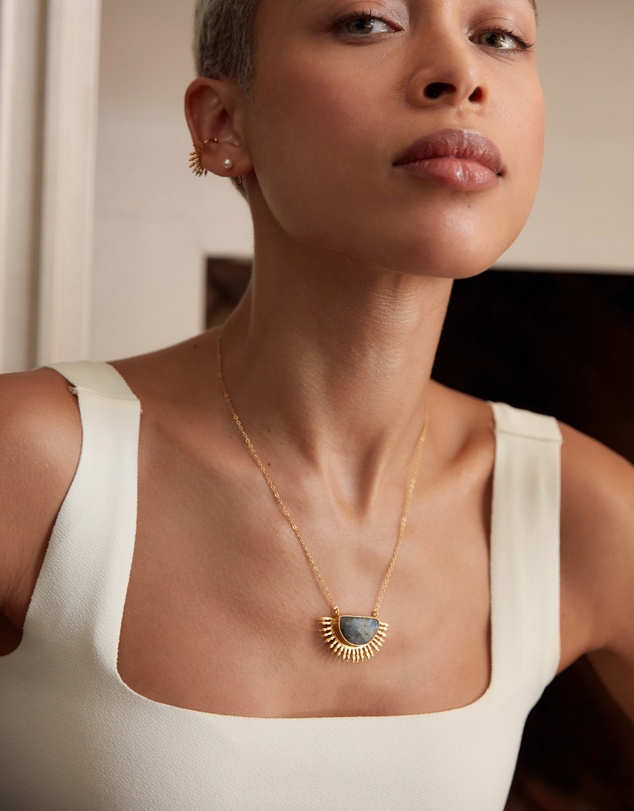 Ottoman Hands - Sunrise Labradorite Pendant Necklace