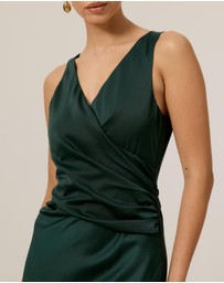 Tussah - Isabel Draped Satin Maxi Dress
