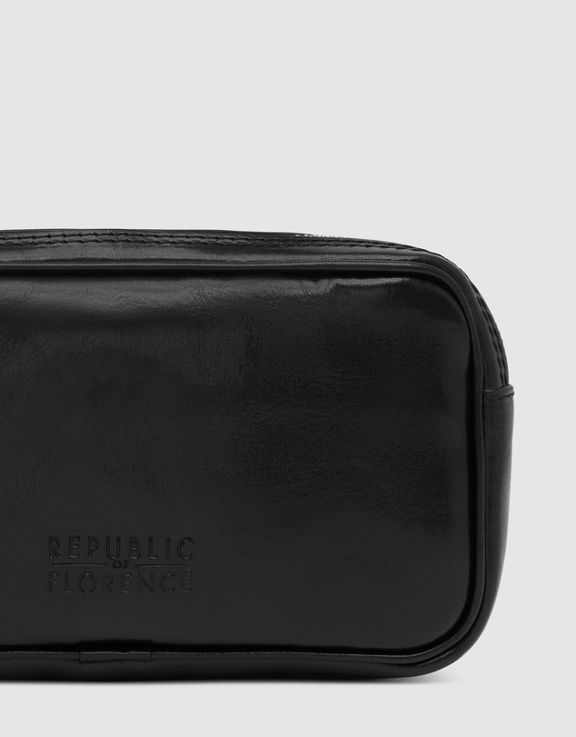 Republic of Florence - Marcus Matt Chocolate Leather Carry Pouch