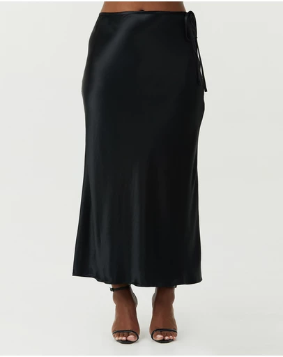 Third Form - Satin Bias Tie Side Skirt