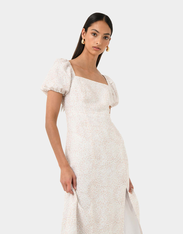 Forcast - Hazy Linen Puff Sleeve Dress