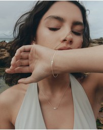 SAINT VALENTINE - Cielo Single Pearl Necklace - Silver