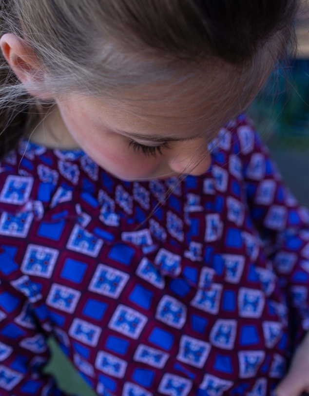 Quapi - Kala Long Sleeve Retro AOP Dress - Kids-Teens