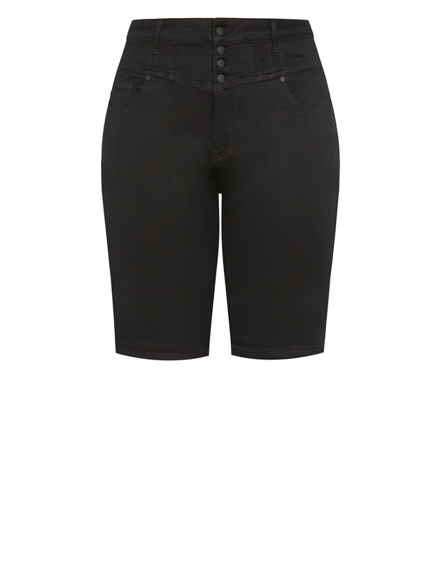 City Chic - Corset Waist Denim Short