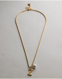 Zahar - Pearl Letter Z Necklace
