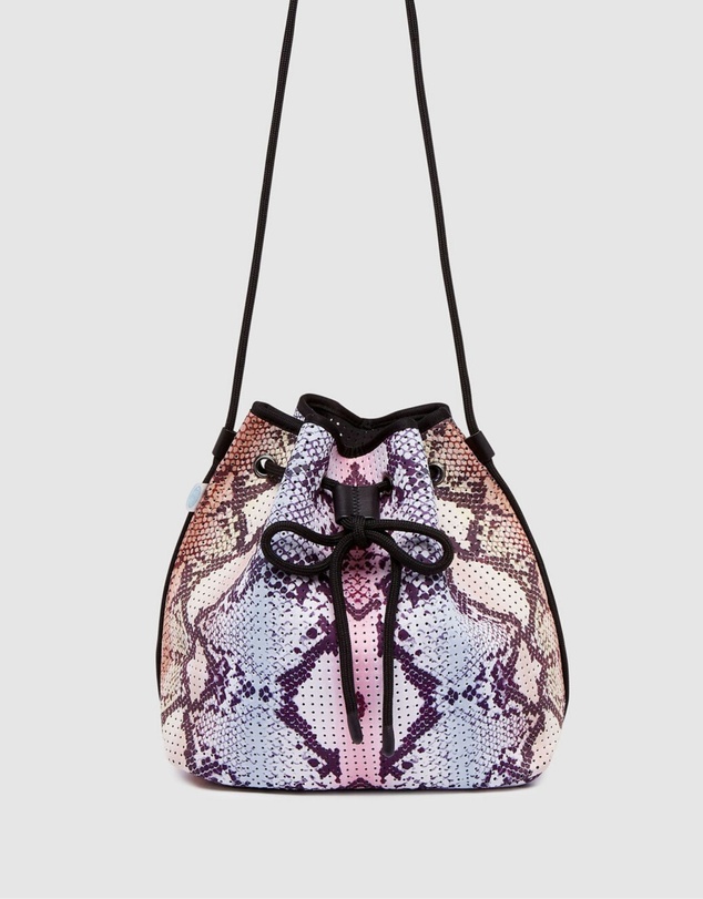 Chuchka - Shyla Snakeskin Neoprene Bucket Bag