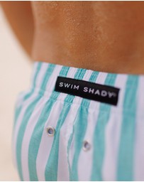 Swim Shady - Mint Flare Swim Shorts