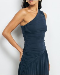 AERE - Aloma One Shoulder Ruched Dress