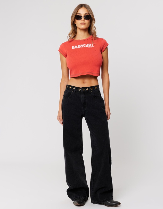Abrand - 95 Mid Baggy Eyelet Jeans
