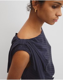 Country Road - Silk Tie Shoulder Top