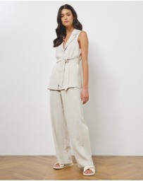 Atmos&Here - Kenna Sleeveless Linen Blend Vest
