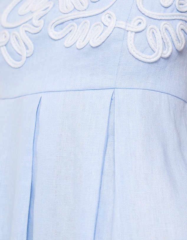 AERE - Quinn Embroidered Linen Maxi Dress