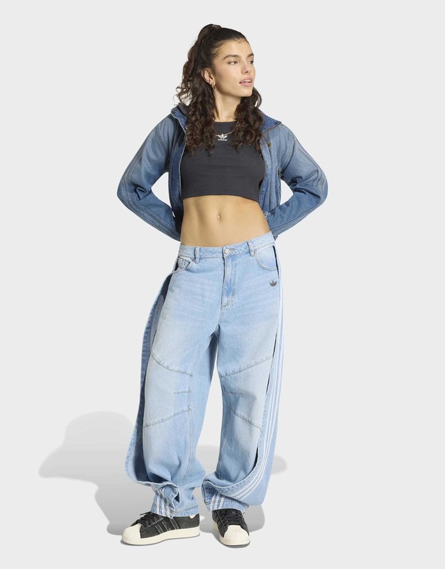 adidas Originals - ADILENIUM 5.0 BANANA OVERLAY DENIM PANTS Womens