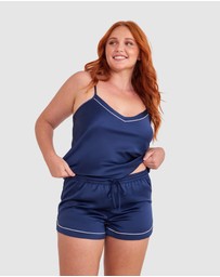 Bras N Things - Liquid Satin Shorts - Navy