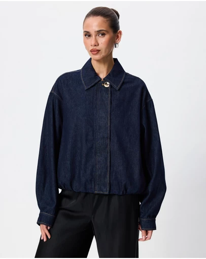 Tussah - Margot Chambray Bomber Jacket