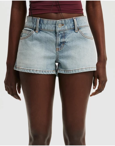 Cotton On - Micro Low Denim Shorts