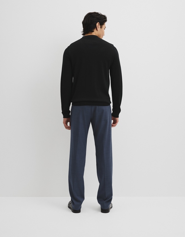Country Road - Australian Merino Long Sleeve Am Button Polo Knit