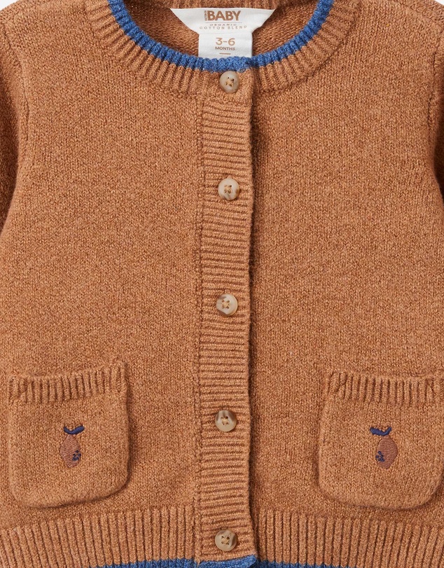 Cotton On Kids - Baby Organic Blend Knit Cardigan
