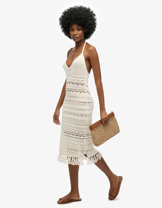 Superdry - Crochet Tassel Midi Dress