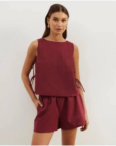 Atmos&Here - Bloom Side Tie Boxy Top