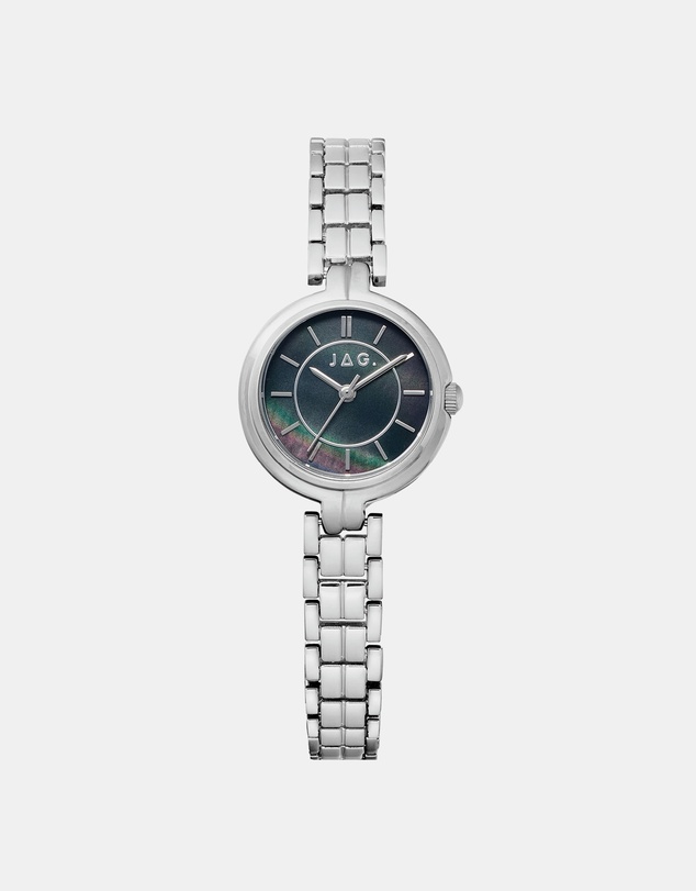 Jag - Kelly Womens Black MOP Dial 27mm Silver Watch