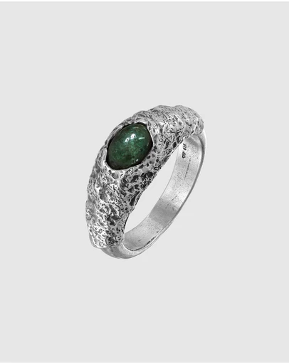 Haze & Glory - ICONIC EXCLUSIVE - Moss Signet Ring in Oxidised 925 Silver