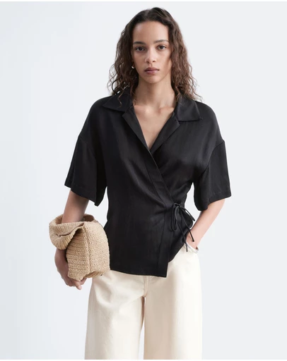 & Other Stories - Wrap Short-Sleeve Shirt