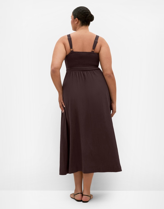 City Chic - Plus size Collins Sleeveless Maxi Dress - chocolate