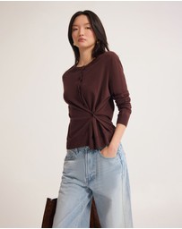 Oxford - Saga Side Button Cardigan