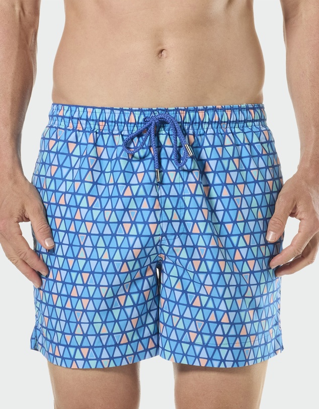 Mitch Dowd - Mitchdowd Ocean Mosaic Blue  Swim Shorts