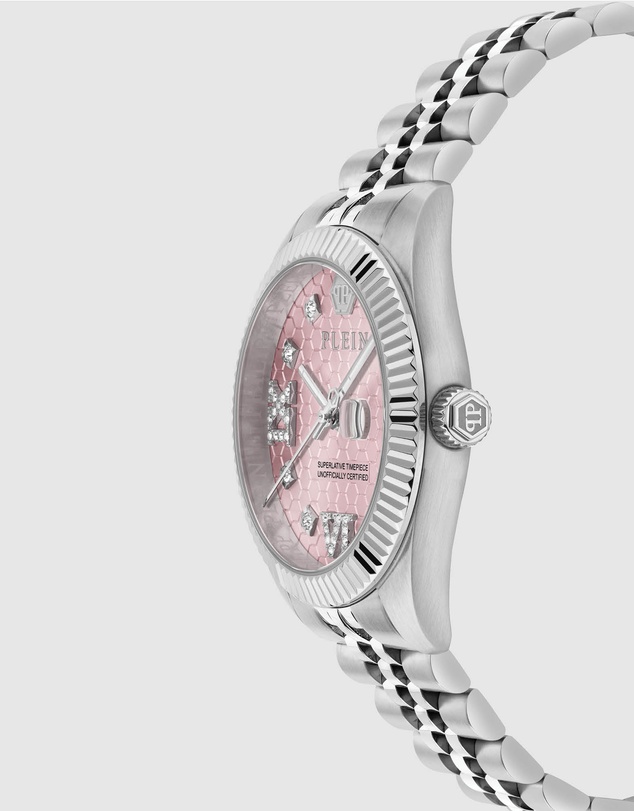 Philipp Plein - Date Superlative 34mm Silver-Tone Analogue