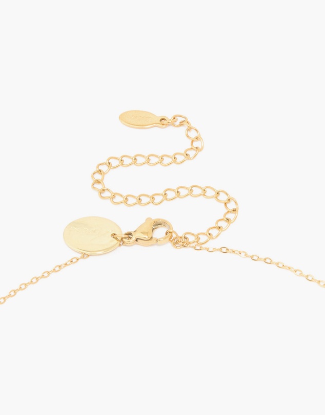 Lovisa - Waterproof Gold Plated Stainless Steel Cubic Zirconia Leo Zodiac Sign Necklace