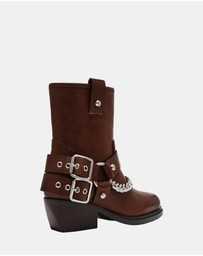 Steve Madden - Void Brown Leather Boots