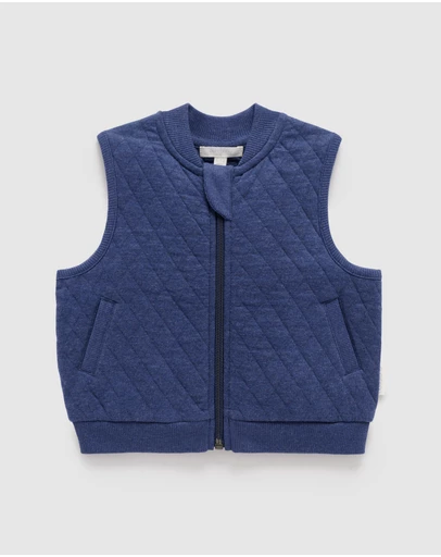Purebaby - Quilted Vest -Kids-Babies
