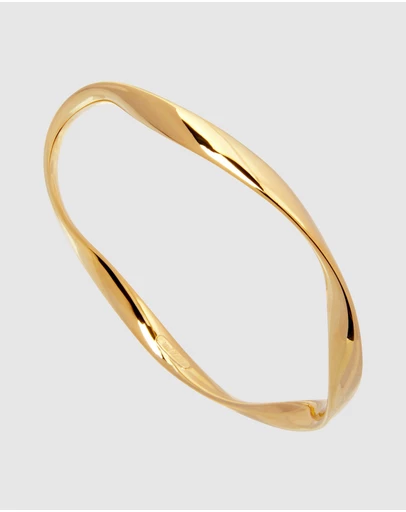Najo - Large Garden of Eden Yellow Gold Bangle