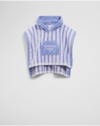 Country Road - Cotton Stripe Logo Poncho